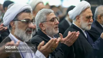 تصاویری از سردار قاآنی و اژه‌ای در نماز عید قربان