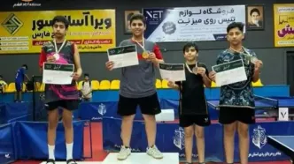قهرمانی کارن دوستی از قشم در مسابقات تنیس روی میز هرمزگان