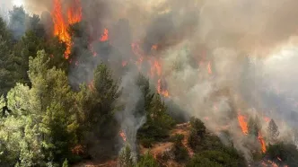 آتش‌سوزی گسترده در قدس اشغالی