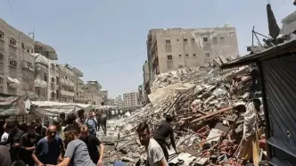 حملات اسرائیل به چادر آوارگان فلسطینی در غرب غزه