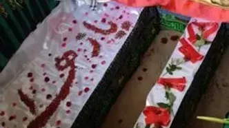 پیکر شهید «غلامعلی رشید» در جایگاه ابدی‌ آرام گرفت