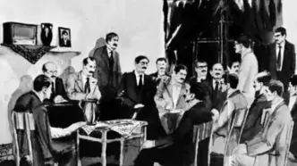 کارت تبریک حزب توده سال دهه سی