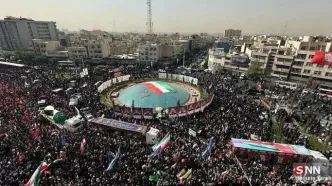 اولین تصویر از شمخانی در مراسم وداع با شهدای تهران