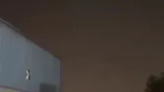 لحظه برخورد موشک ایرانی در پایگاه آمریکایی در قطر
