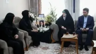 دیدار دختر پزشکیان با خانواده الهه حسین‌نژاد