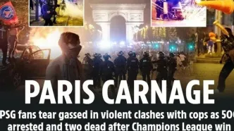 کشته‌ شدن دو شهروند فرانسوی در پی قهرمانی PSG در اروپا