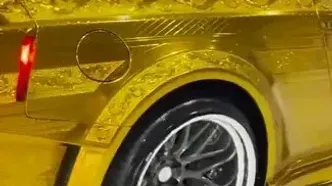 رونمایی از اولین خودرو با روکش طلای ۲۴ عیار در شارجه امارات