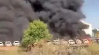 30 خودرو در مادرید آتش گرفت
