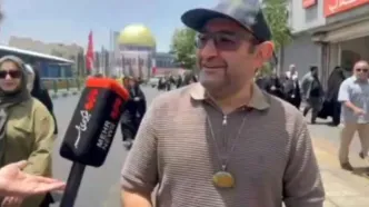 بازیگر سریال پایتخت در راهپیمایی امروز تهران