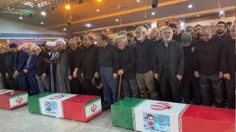 پیکر شهید ربانی، همسر و فرزند شهیدش به خاک سپرده شد