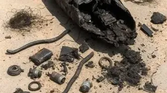 پدافند همدان پهپاد اسرائیلی را ساقط کرد+ عکس