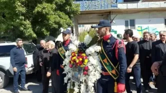 تشییع پیکر یکی از پرسنل زندان اوین در خلخال