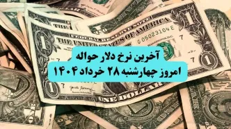 آخرین نرخ دلار حواله امروز چهارشنبه ۲۸ خرداد ۱۴۰۴ + ریز قیمت ها