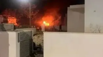 تصویری از ساختمان نظامی اسرائیل بعد از حمله ایران