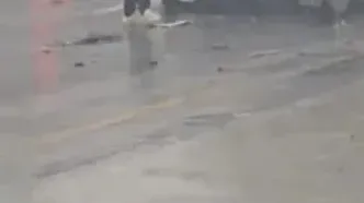 فیلم نجات معجزه‌آسا از تصادف مرگبار