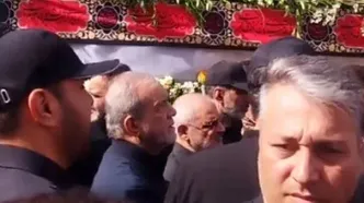 حضور رئیس‌جمهور در تشییع پیکر شهدای جنگ