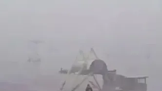 بارش برف در قله توچال تهران
