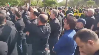 مراسم خاکسپاری سردار حاجی‌زاده در قطعه مدافعان حرم