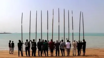 تصاویر؛ «علم شویی» در ساحل خلیج فارس