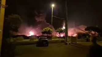 تصاویر جدید آتش‌سوزی در انبار نفت غرب تهران