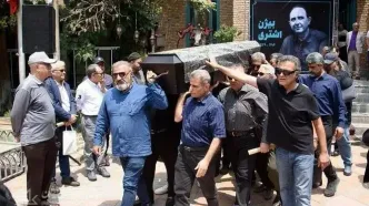 بیژن اشتری از مقابل خانه هنرمندان ایران تشییع شد