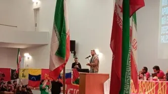 پرچم ۳۰ متری ایران در برزیل به اهتزاز درآمد