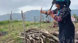 ببینید؛ غذای روستایی در ایران؛ پخت نان تنوری و سیب زمینی در کوهستان