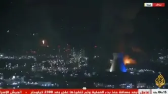 الجزیره نیروگاه حیفا را در حال سوختن به صورت زنده از تلویزیون نشان می‌دهد