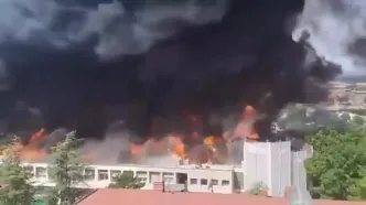 آتش‌سوزی گسترده در دانشگاه توسیا ایتالیا