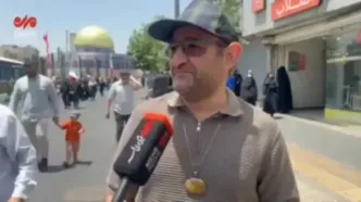 ببینید؛ هدایت هاشمی بازیگر سریال پایتخت در راهپیمایی نماز جمعه تهران: برای وطنم آماده جان فشانی هستم