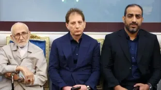 تصاویری از حضور بابک زنجانی، علی خمینی و پروین در مراسم ختم رئیس هلدینگ تات