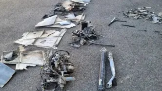 پرسنل کلانتری جاجرود، پهپاد جاسوسی شکار کردند