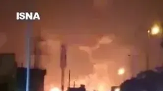 تصاویری از آتش‌سوزی انبار نفت شهران تهران درپی حمله رژیم صهیونیستی