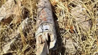کشف یک گلوله توپ جنگی در سرپل‌ذهاب