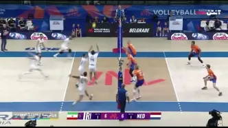 ببینید؛ خلاصه والیبال هلند 2 - ایران 3