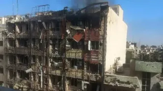 تصویری از انفجار در حوالی میدان ولیعصر تهران