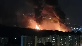 انبار نفت شهران مورد هدف قرار گرفت
