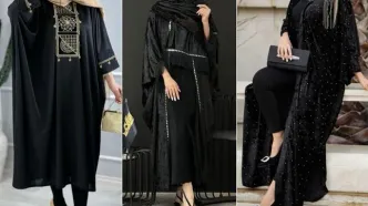 جدیدترین مدل‌های مانتو عبایی مشکی مخصوص ماه محرم ۱۴۰۴
