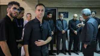 حضور هنرمندان در مراسم ترحیم برادرزاده محسن تنابنده
