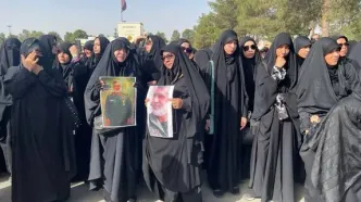 آغاز مراسم خاکسپاری شهید حاجی‌زاده و شهید باقری