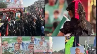 هم‌اکنون، استقبال پرشور مردم از پیکر پاک شهدای اقتدار ایران در میدان انقلاب تهران +عکس