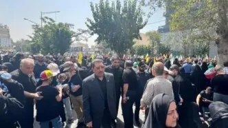 حضور وزرای دولت چهاردهم در مراسم تشییع پیکر شهدای اقتدار