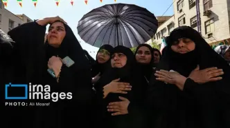 تصاویر؛ تشییع پیکر هفت شهید حملات رژیم صهیونیستی در اهواز