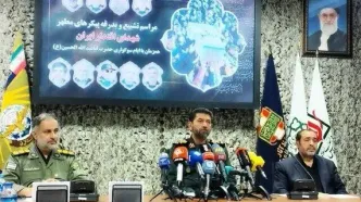 بدرقه کاروان پیکرهای شهدا در تهران