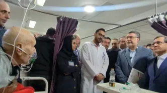 تصاویری از عیادت وزیر بهداشت از مجروحان حمله رژیم صهیونیستی