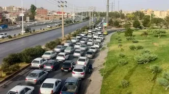 ترافیک سنگین در محورهای خروجی استان مازندران+تصویر