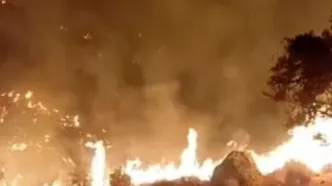 آتش‌سوزی ۱۴ساعته در مناطق صعب‌العبور کرمان