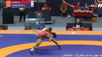 پیروزی بی دردسر بذری در مغولستان در نیمه نهایی بازی احمد بذری مقابل حریف ترک