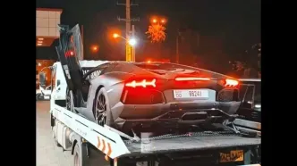 تصویر خاصی که از یک لامبورگینی در تهران شکار شد
