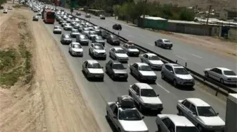 فیلمی از تردد پرحجم خودروها در خروجی‌های تهران
